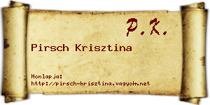 Pirsch Krisztina névjegykártya